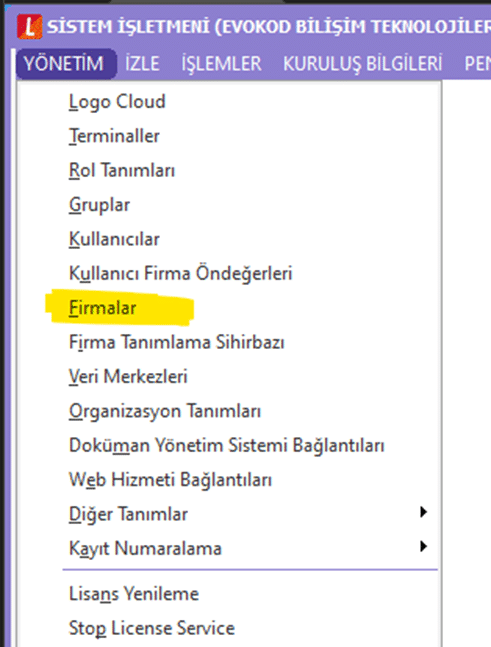 Logo ERP'de Sicil ve Faaliyet Kodu güncelleştirmesi nasıl yapılır? 5 image 4